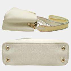 Pre Owned Louis Vuitton Snow Rainbow Taurillon Capucines Bb Handbag