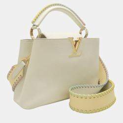 Pre Owned Louis Vuitton Snow Rainbow Taurillon Capucines Bb Handbag