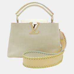 Pre Owned Louis Vuitton Snow Rainbow Taurillon Capucines Bb Handbag