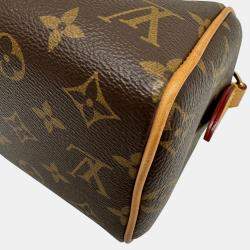 Pre Owned Louis Vuitton Leather Brown Speedy Bandouliere 20 Monogram Handbag
