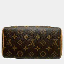 Pre Owned Louis Vuitton Leather Brown Speedy Bandouliere 20 Monogram Handbag