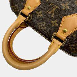 Pre Owned Louis Vuitton Leather Brown Speedy Bandouliere 20 Monogram Handbag