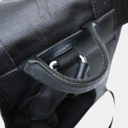 مملوكة مسبقًا حقيبة ظهر لوي فيتون كريستوفر PM إبي LV دائرة جلدية سوداء