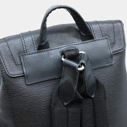 مملوكة مسبقًا حقيبة ظهر لوي فيتون كريستوفر PM إبي LV دائرة جلدية سوداء