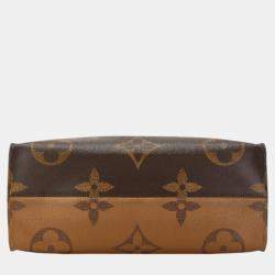 Pre Owned Louis Vuitton Brown Pvc Leather Monogram Reverse OnTheGo MM Handbag
