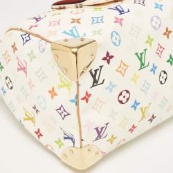 Pre Owned Louis Vuitton White Monogram Multicolore Canvas Speedy 30 Bag