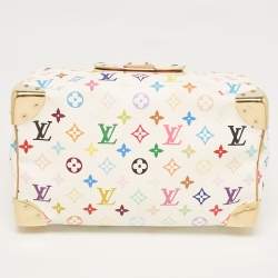 Pre Owned Louis Vuitton White Monogram Multicolore Canvas Speedy 30 Bag