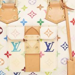 Pre Owned Louis Vuitton White Monogram Multicolore Canvas Speedy 30 Bag