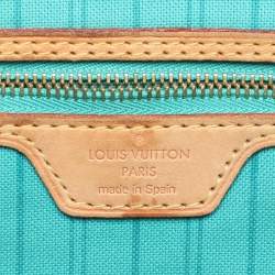 Louis Vuitton Turquoise Monogram V Canvas Neverfull MM Bag