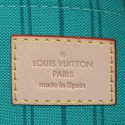Louis Vuitton Turquoise Monogram V Canvas Neverfull MM Bag