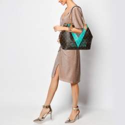 Louis Vuitton Turquoise Monogram V Canvas Neverfull MM Bag