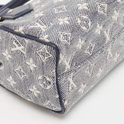 Louis Vuitton Blue Monoglam Speedy Bandouliere 20 Bag