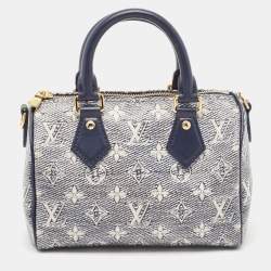 Louis Vuitton Blue Monoglam Speedy Bandouliere 20 Bag