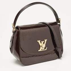 Pre Owned Louis Vuitton Amarante Monogram Vernis Pasadena Bag