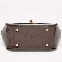 Pre Owned Louis Vuitton Amarante Monogram Vernis Pasadena Bag