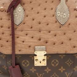 Pre Owned Louis Vuitton Burgundy Exotique Monogram Limited Edition Majestueux PM Bag