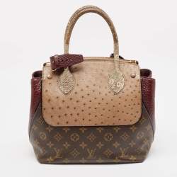 Pre Owned Louis Vuitton Burgundy Exotique Monogram Limited Edition Majestueux PM Bag