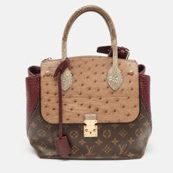Pre Owned Louis Vuitton Burgundy Exotique Monogram Limited Edition Majestueux PM Bag