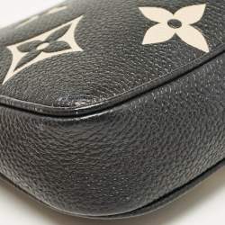 Pre Owned Louis Vuitton Black Giant Monogram Empreinte Mini Pochette Accessoires