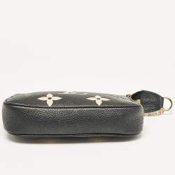 Pre Owned Louis Vuitton Black Giant Monogram Empreinte Mini Pochette Accessoires