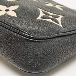 Pre Owned Louis Vuitton Black Giant Monogram Empreinte Mini Pochette Accessoires