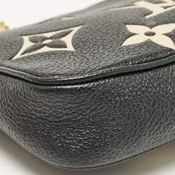 Pre Owned Louis Vuitton Black Giant Monogram Empreinte Mini Pochette Accessoires