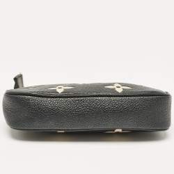 Pre Owned Louis Vuitton Black Giant Monogram Empreinte Mini Pochette Accessoires