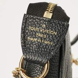 Pre Owned Louis Vuitton Black Giant Monogram Empreinte Mini Pochette Accessoires