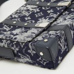 Louis Vuitton Navy Blue Monogram Tapestry Trunks PM Bag