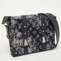 Louis Vuitton Navy Blue Monogram Tapestry Trunks PM Bag