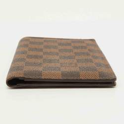Louis Vuitton Damier Ebene Canvas Brazza Long Wallet