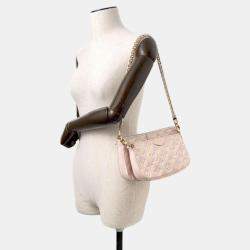 Louis Vuitton Pink	Monogram	Empreinte	Leather Multi Pochette	Accessoires Shoulder Bag