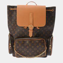 Louis Vuitton Brown Monogram Canvas, Leather Trio Backpack  