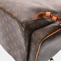 Louis Vuitton Brown Monogram Canvas, Leather Trio Backpack  
