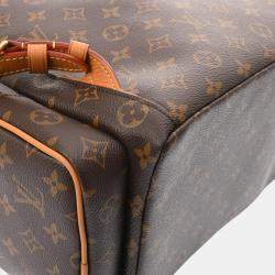 Louis Vuitton Brown Monogram Canvas, Leather Trio Backpack  