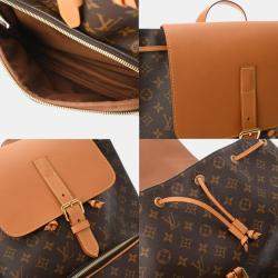 Louis Vuitton Brown Monogram Canvas, Leather Trio Backpack  