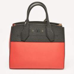 مملوكة مسبقًا Louis Vuitton Red/Black Leather City Steamer PM Bag