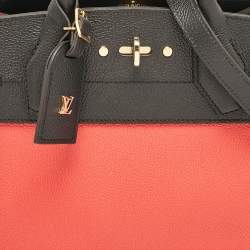مملوكة مسبقًا Louis Vuitton Red/Black Leather City Steamer PM Bag