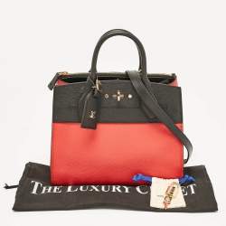 مملوكة مسبقًا Louis Vuitton Red/Black Leather City Steamer PM Bag