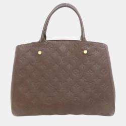 Pre Owned Louis Vuitton Earth Monogram Empreinte Montaigne MM Handbag