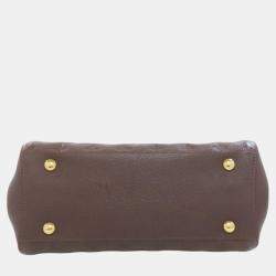 Pre Owned Louis Vuitton Earth Monogram Empreinte Montaigne MM Handbag
