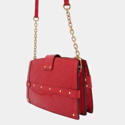 Louis Vuitton Red Monogram Vernis Trunk Clutch Shoulder Bag