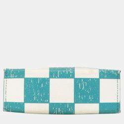 Pre Owned Louis Vuitton Green White Damier Checkerboard Sac Plat XS Shoulder Bag