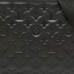Louis Vuitton Black Monogram Embossed Leather Coussin MM Bag