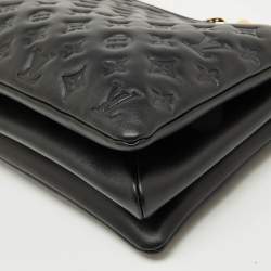 Louis Vuitton Black Monogram Embossed Leather Coussin MM Bag