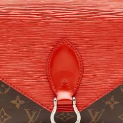 Louis Vuitton Coquelicot Epi Leather and Monogram Canvas Saint Michel Bag