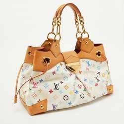 Pre Owned Louis Vuitton White Multicolore Monogram Canvas Ursula Bag