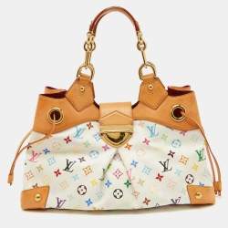 Pre Owned Louis Vuitton White Multicolore Monogram Canvas Ursula Bag