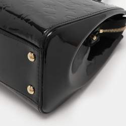 Pre Owned Louis Vuitton Black Magnetique Monogram Vernis Brea NM MM Bag