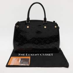Pre Owned Louis Vuitton Black Magnetique Monogram Vernis Brea NM MM Bag